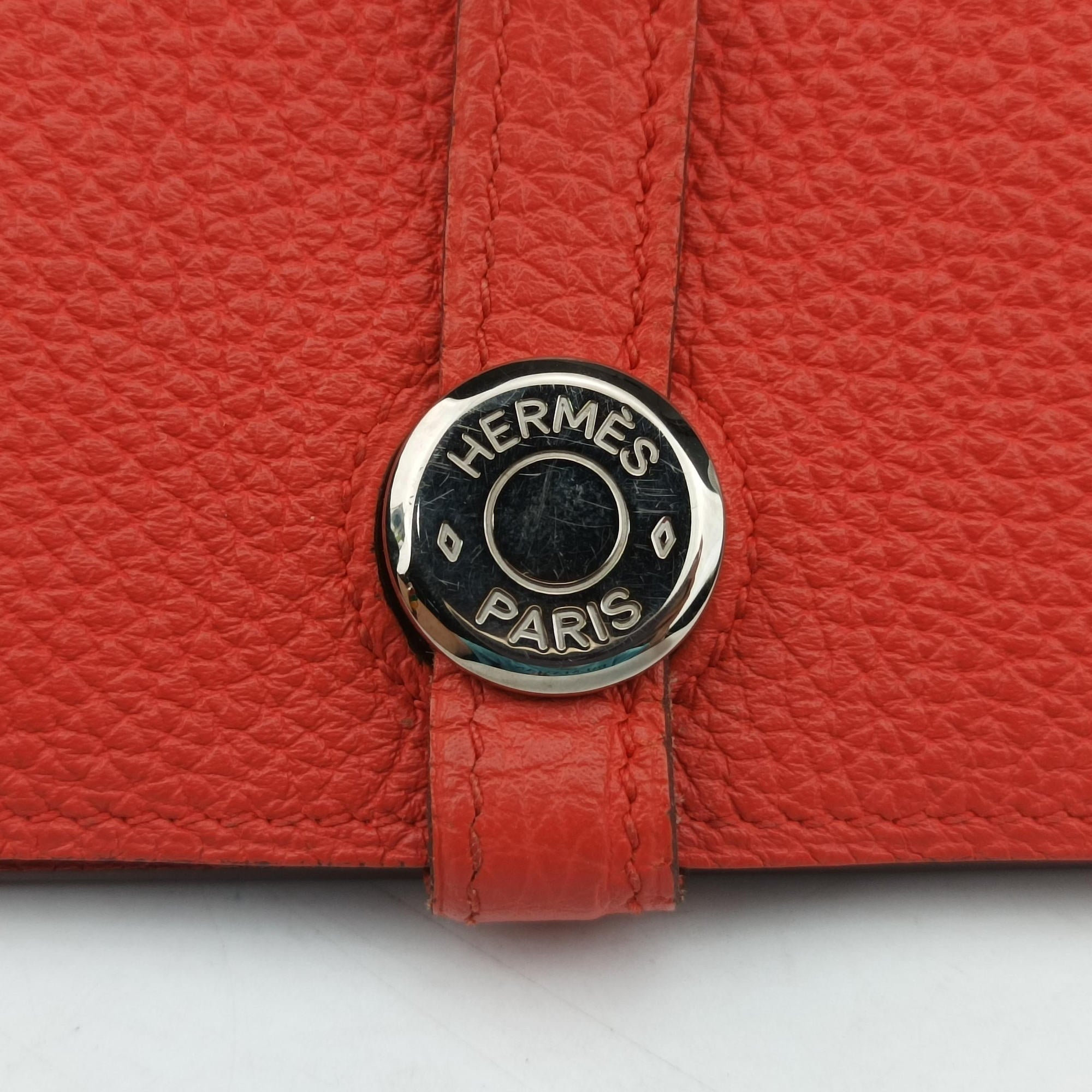 Secondhand Hermes Dogon Duo Orange Togo  clutchbag | stylenewstar