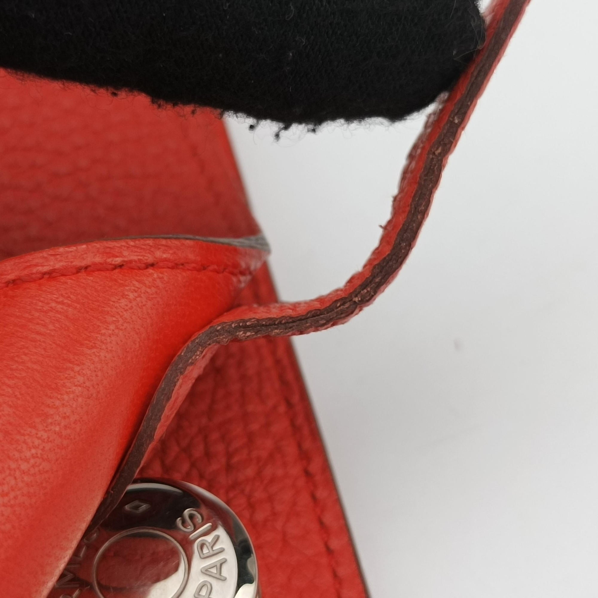 Secondhand Hermes Dogon Duo Orange Togo  clutchbag | stylenewstar