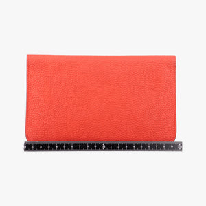 Secondhand Hermes Dogon Duo Orange Togo  clutchbag | stylenewstar