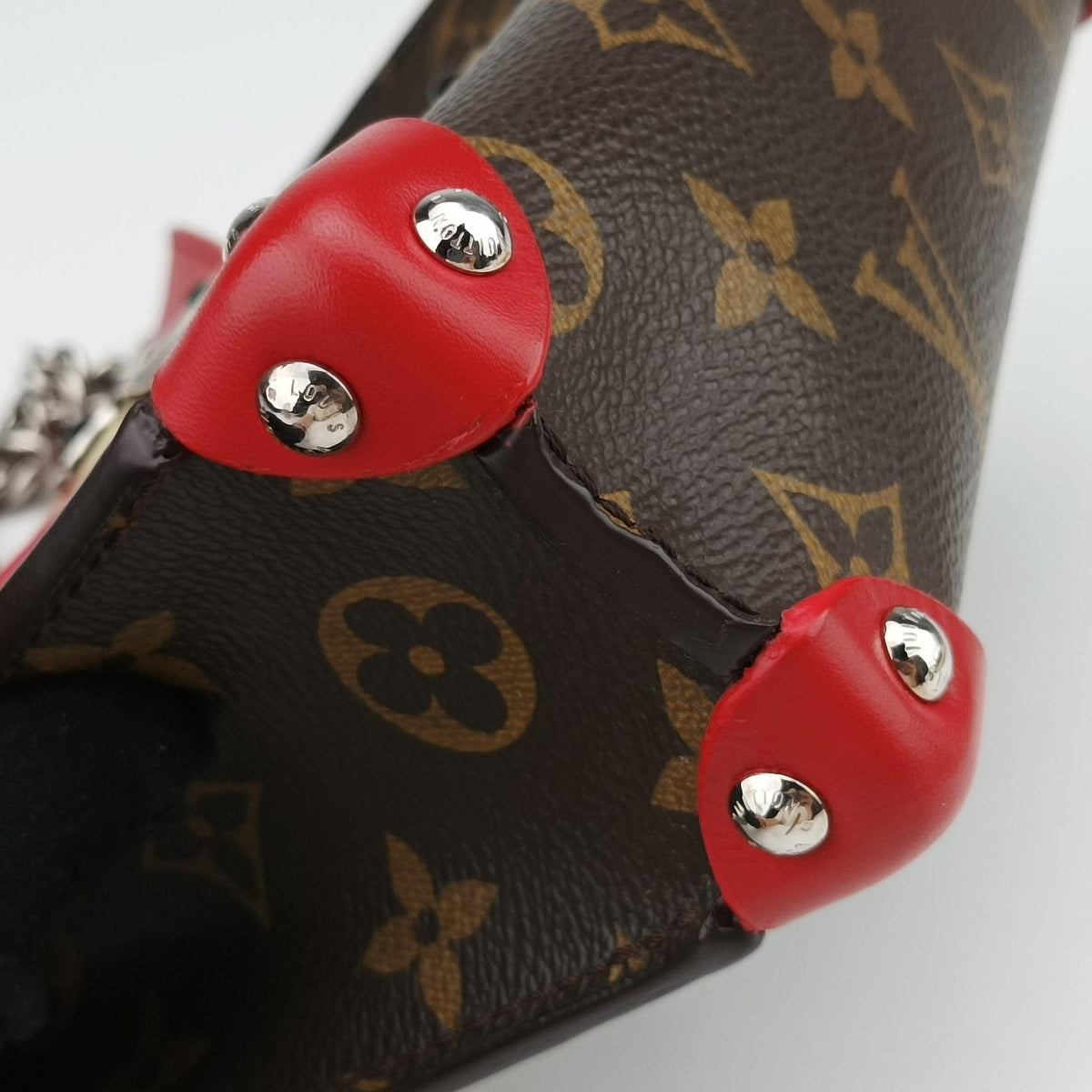 Pre-owned Louis Vuitton TRIBAL MASK Brown Monogram canvas×leather M50129 shoulderbag | stylenewstar