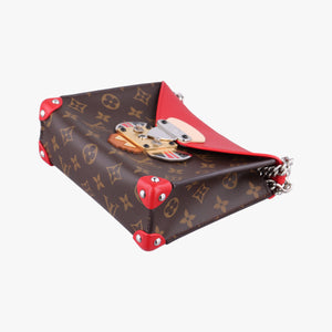 Pre-owned Louis Vuitton TRIBAL MASK Brown Monogram canvas×leather M50129 shoulderbag | stylenewstar