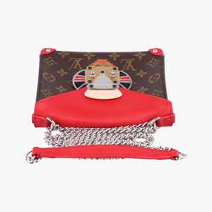 Pre-owned Louis Vuitton TRIBAL MASK Brown Monogram canvas×leather M50129 shoulderbag | stylenewstar