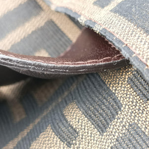 Secondhand Fendi Zucca pattern Brown canvas×leather 214526 shoulderbag | stylenewstar