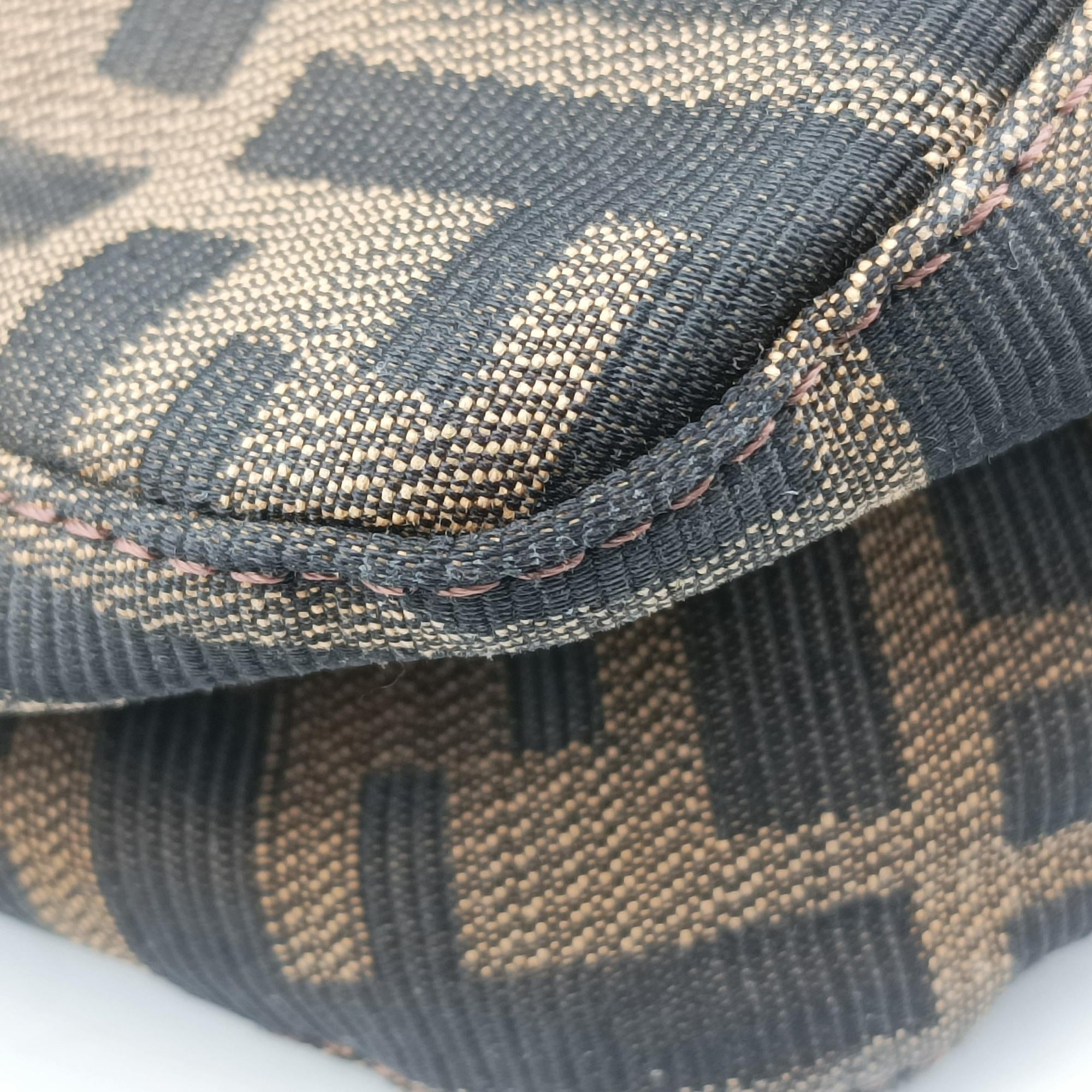 Secondhand Fendi Zucca pattern Brown canvas×leather 214526 shoulderbag | stylenewstar