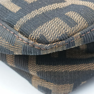 Secondhand Fendi Zucca pattern Brown canvas×leather 214526 shoulderbag | stylenewstar