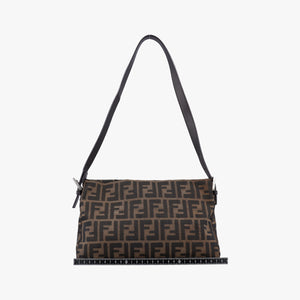 Secondhand Fendi Zucca pattern Brown canvas×leather 214526 shoulderbag | stylenewstar