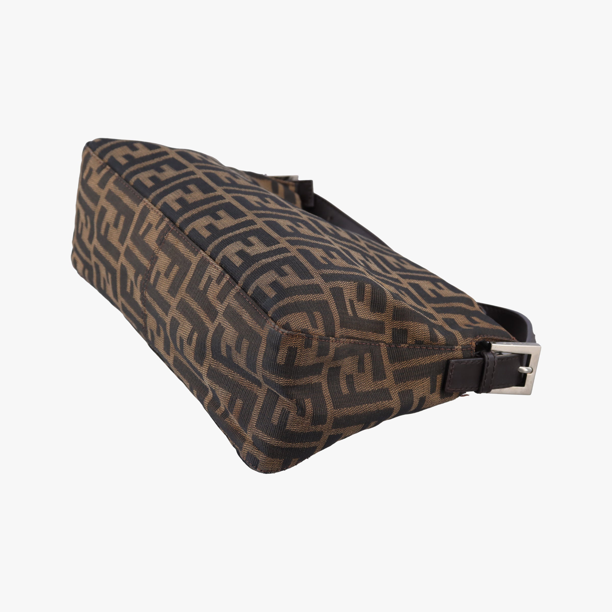 Secondhand Fendi Zucca pattern Brown canvas×leather 214526 shoulderbag | stylenewstar