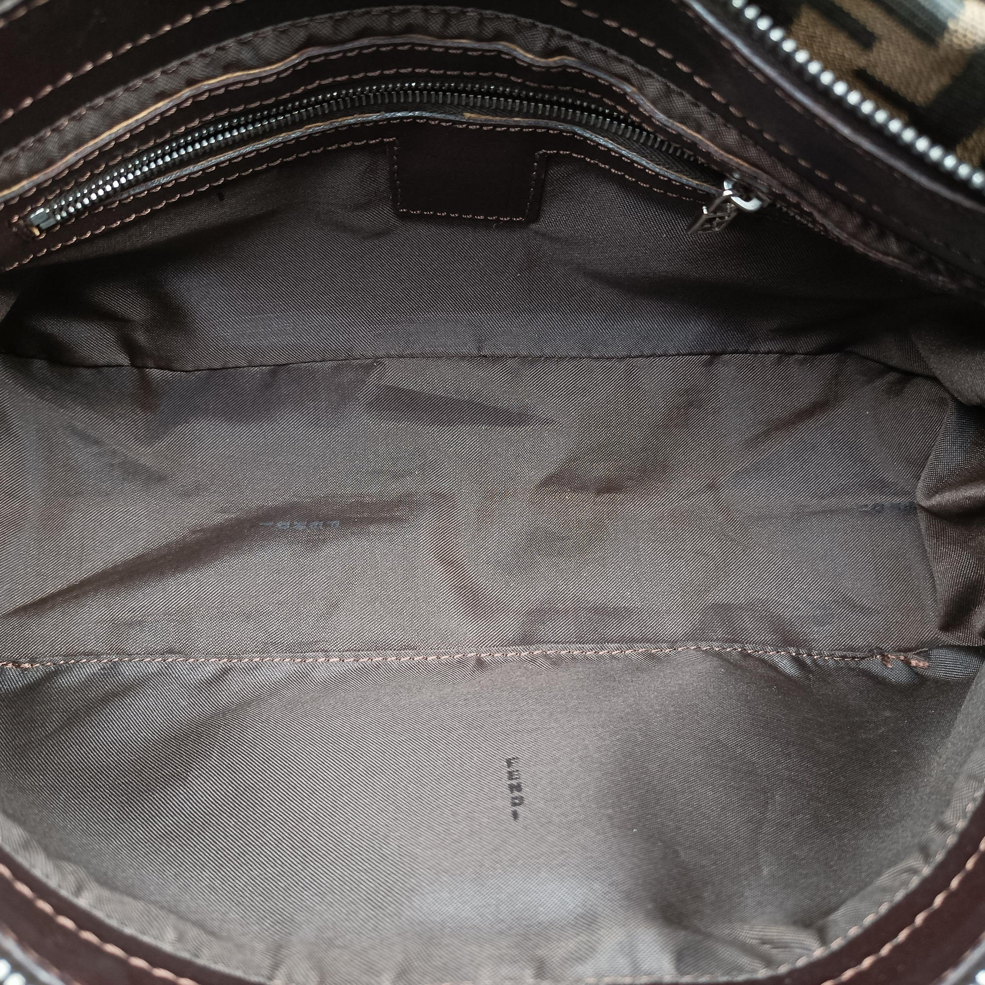 Secondhand Fendi Zucca pattern Brown canvas×leather 214526 shoulderbag | stylenewstar