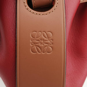 Pre-owned Loewe balloon Red x Brown leather  shoulderbag | stylenewstar