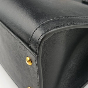 Pre-owned Gucci Bamboo Black Leather 660195 shoulderbag | stylenewstar
