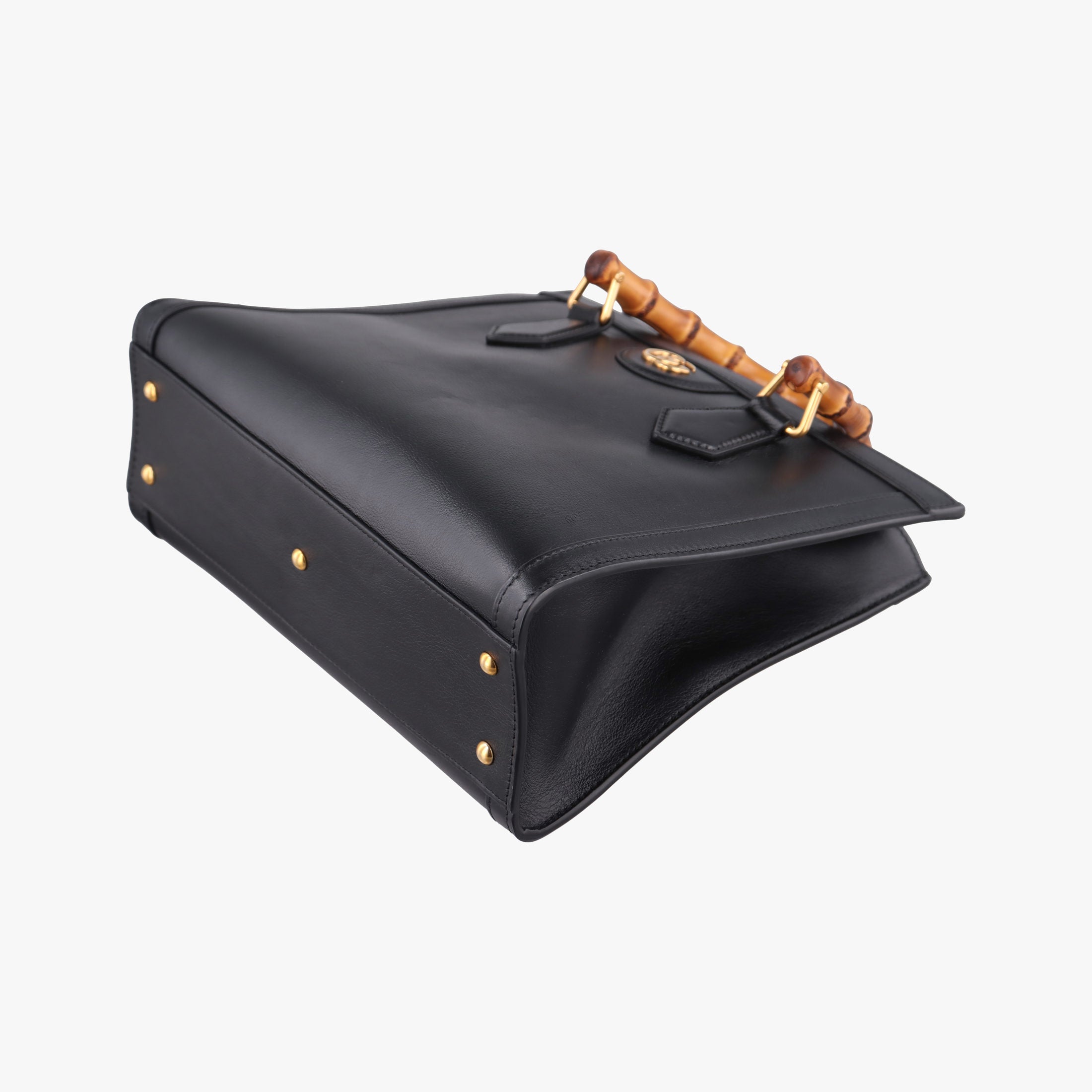Pre-owned Gucci Bamboo Black Leather 660195 shoulderbag | stylenewstar
