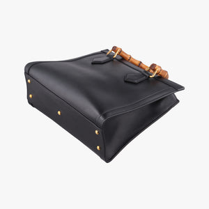 Pre-owned Gucci Bamboo Black Leather 660195 shoulderbag | stylenewstar