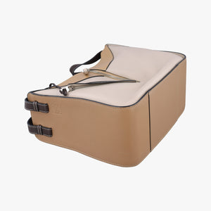 Secondhand Loewe Hammock Gray × Beige × Brown Leather  shoulderbag | stylenewstar