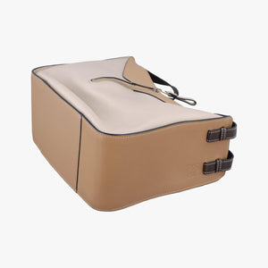 Secondhand Loewe Hammock Gray × Beige × Brown Leather  shoulderbag | stylenewstar