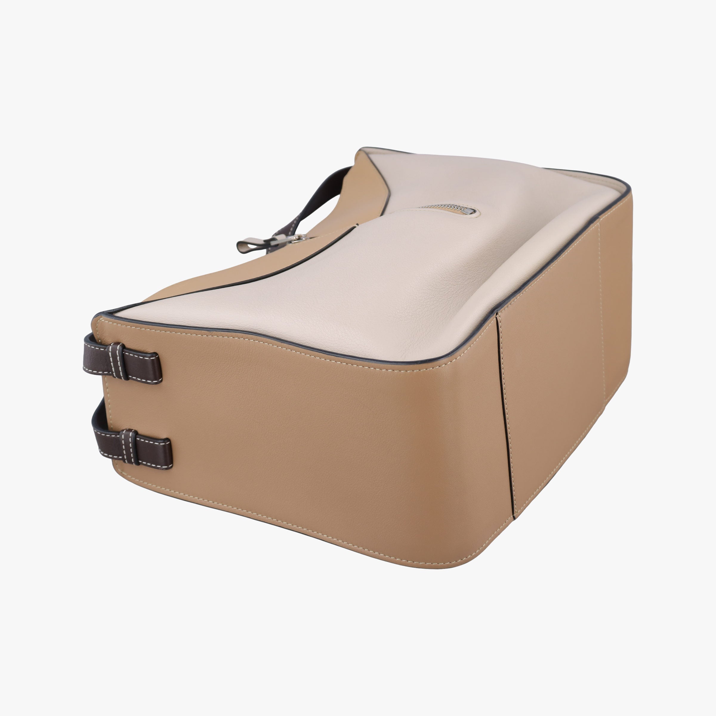 Secondhand Loewe Hammock Gray × Beige × Brown Leather  shoulderbag | stylenewstar