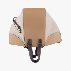 Secondhand Loewe Hammock Gray × Beige × Brown Leather  shoulderbag | stylenewstar