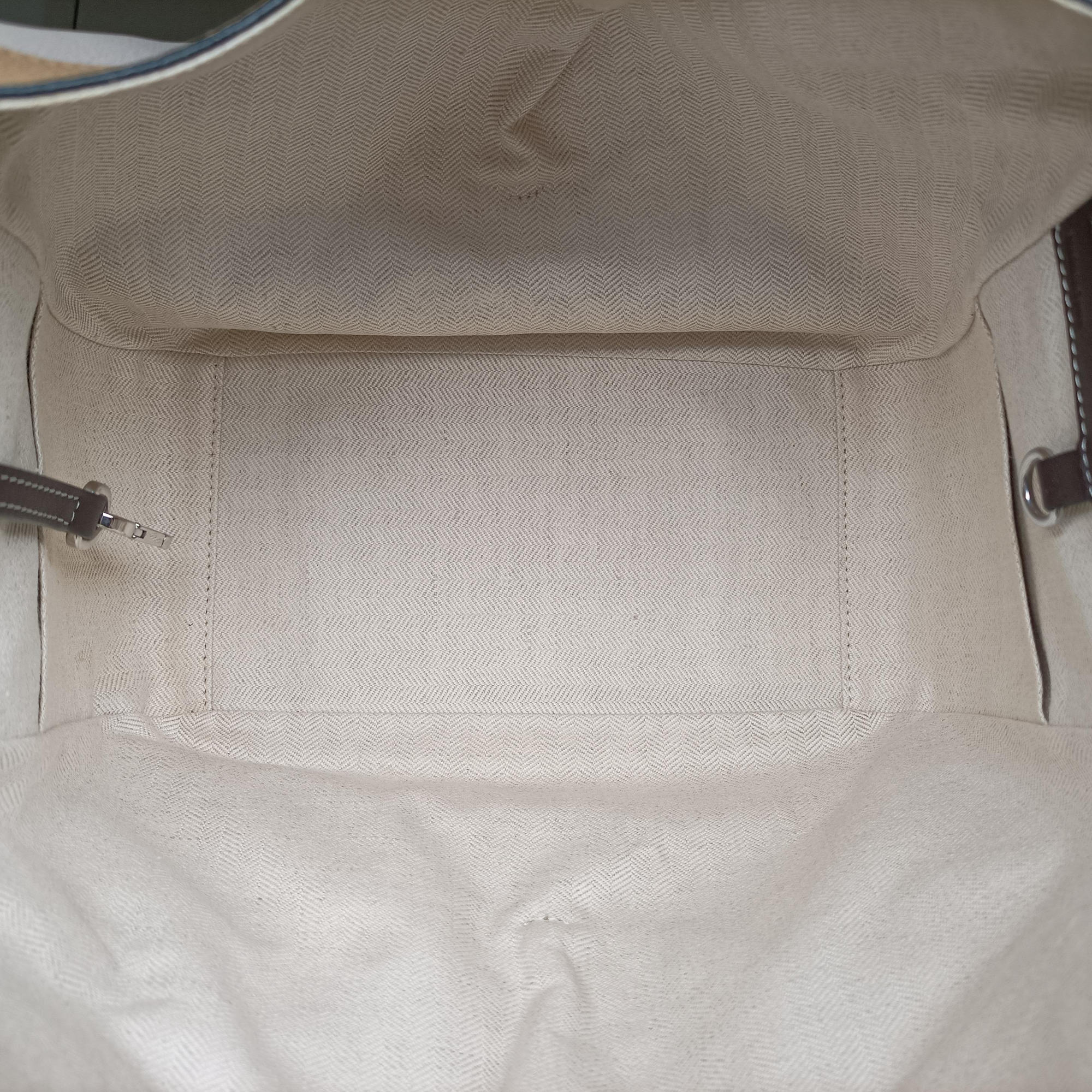 Secondhand Loewe Hammock Gray × Beige × Brown Leather  shoulderbag | stylenewstar