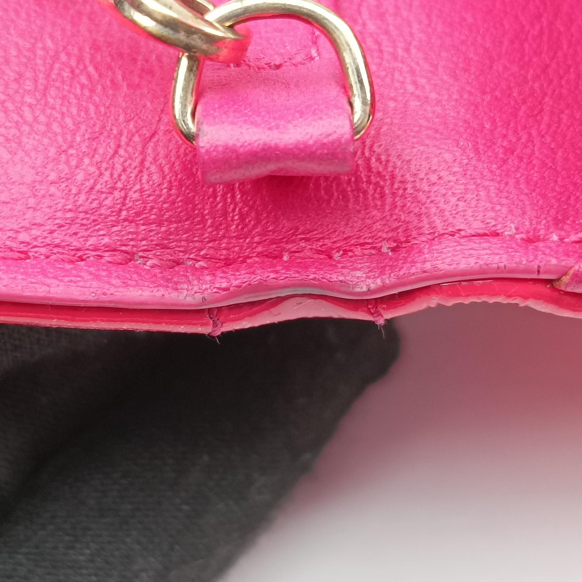 Pre-owned Christian Dior Lady Dior cannage Red Patent  shoulderbag | stylenewstar