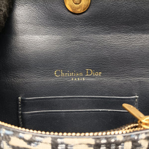 Pre-owned Christian Dior Saddle Navy jacquard×Leather  bum bag/waist bag | stylenewstar
