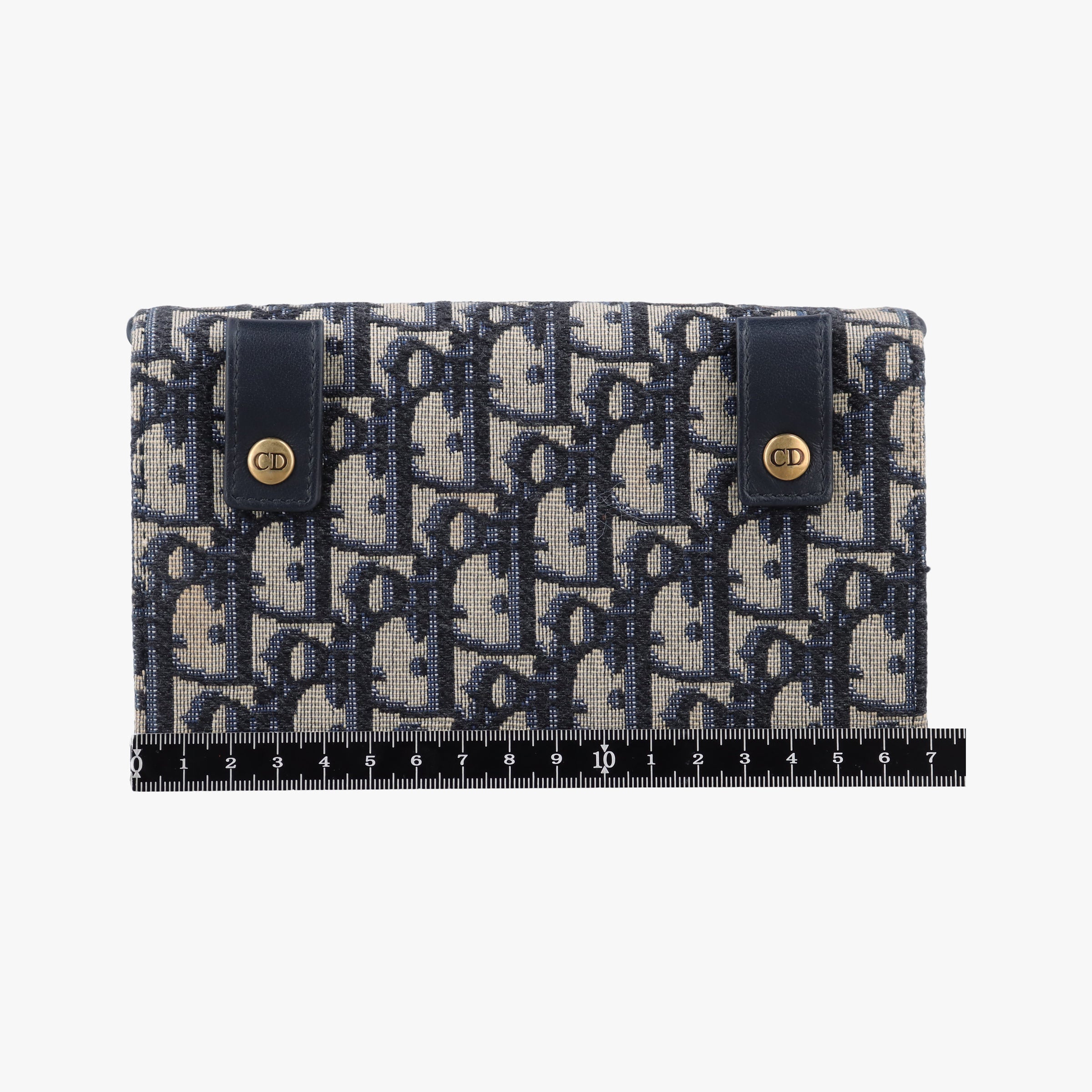 Pre-owned Christian Dior Saddle Navy jacquard×Leather  bum bag/waist bag | stylenewstar