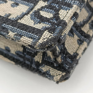 Pre-owned Christian Dior Saddle Navy jacquard×Leather  bum bag/waist bag | stylenewstar