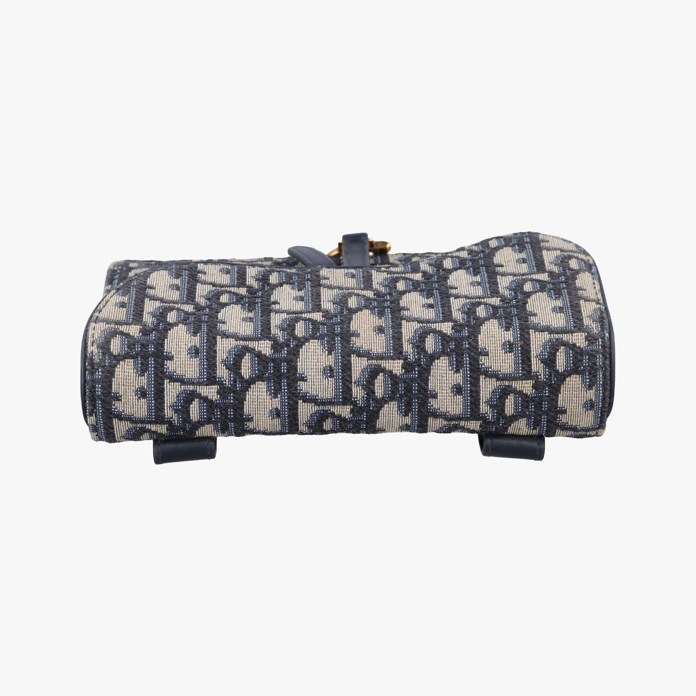 Pre-owned Christian Dior Saddle Navy jacquard×Leather  bum bag/waist bag | stylenewstar