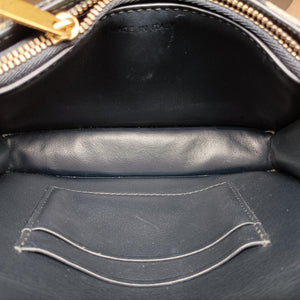 Pre-owned Christian Dior Saddle Navy jacquard×Leather  bum bag/waist bag | stylenewstar