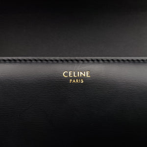 Pre-owned Celine Triomphe Black Leather  shoulderbag | stylenewstar