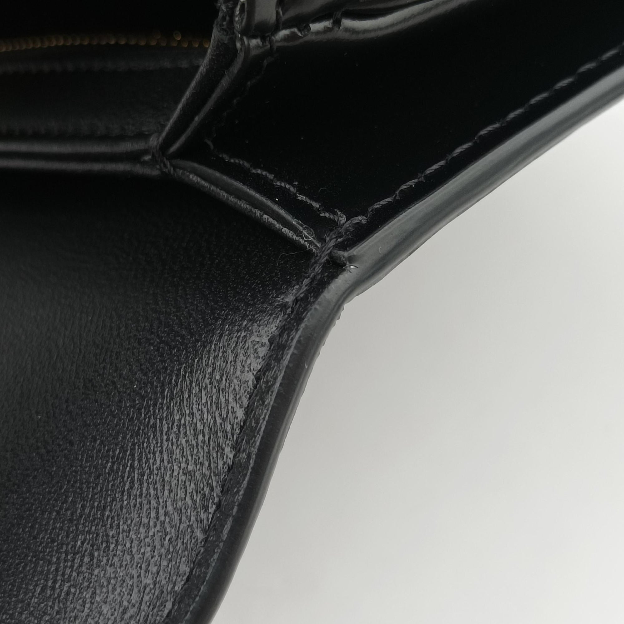 Pre-owned Celine Triomphe Black Leather  shoulderbag | stylenewstar