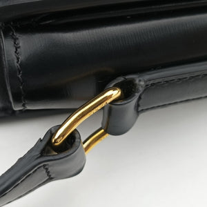 Pre-owned Celine Triomphe Black Leather  shoulderbag | stylenewstar