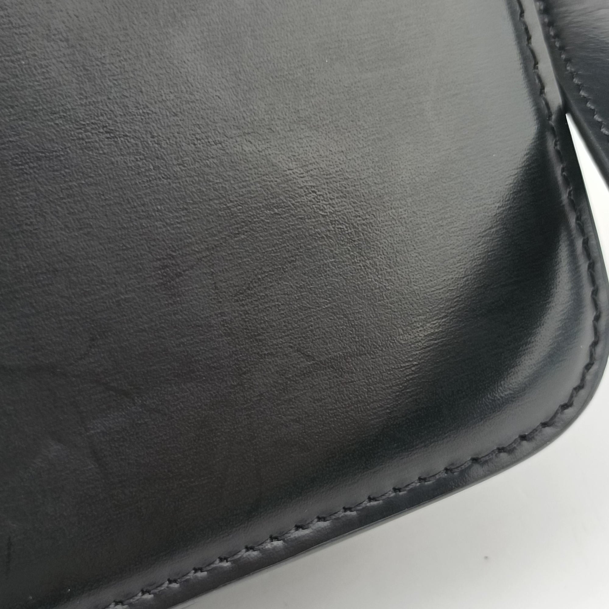 Pre-owned Celine Triomphe Black Leather  shoulderbag | stylenewstar