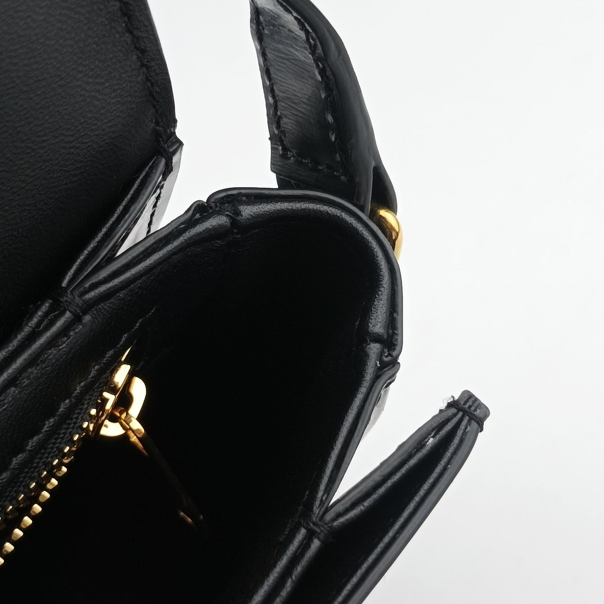 Pre-owned Celine Triomphe Black Leather  shoulderbag | stylenewstar