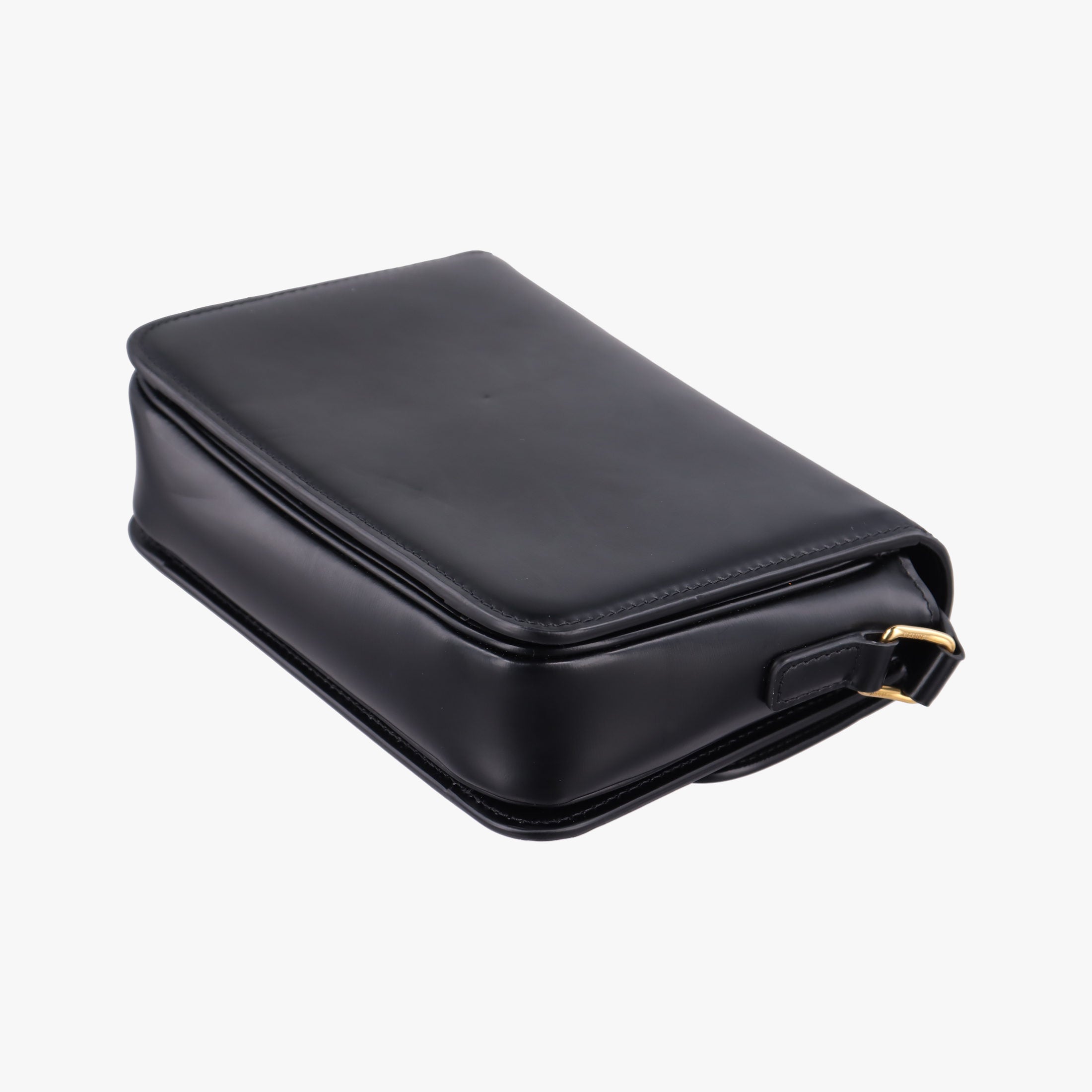 Pre-owned Celine Triomphe Black Leather  shoulderbag | stylenewstar