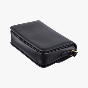 Pre-owned Celine Triomphe Black Leather  shoulderbag | stylenewstar