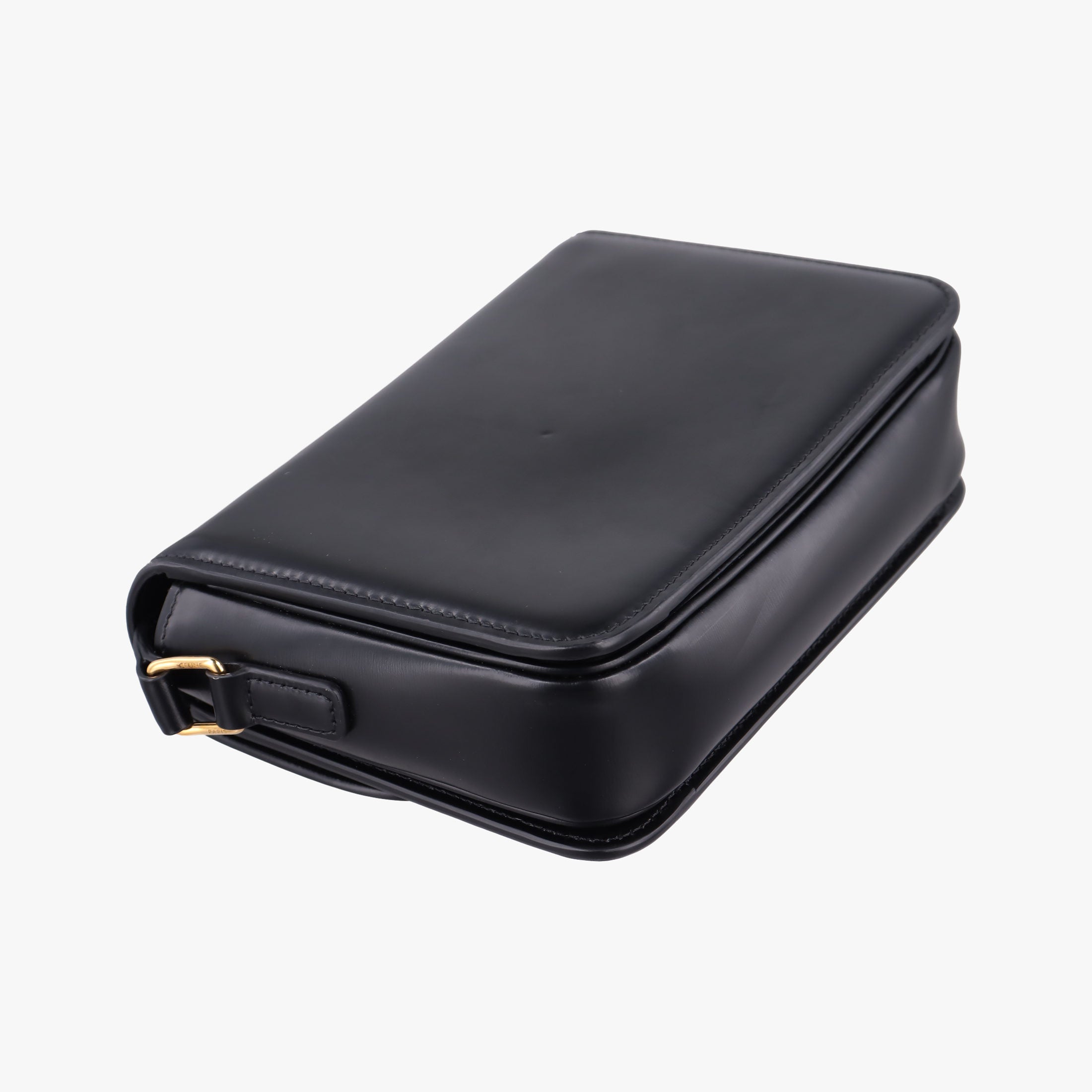 Pre-owned Celine Triomphe Black Leather  shoulderbag | stylenewstar