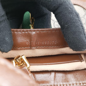 Pre-owned Gucci Jackie 1961 GG Supreme Brown PVC coated canvas×Leather 637092 shoulderbag | stylenewstar