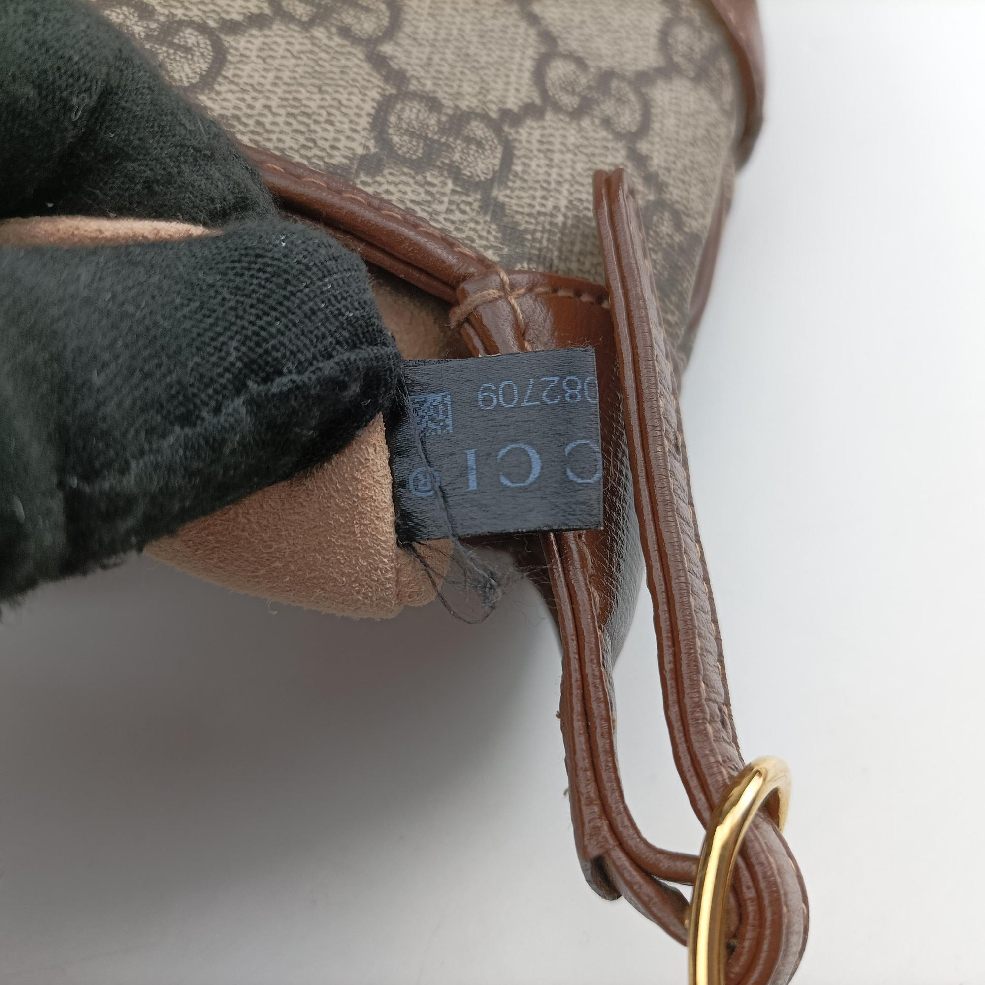 Pre-owned Gucci Jackie 1961 GG Supreme Brown PVC coated canvas×Leather 637092 shoulderbag | stylenewstar