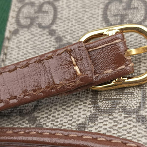 Pre-owned Gucci Jackie 1961 GG Supreme Brown PVC coated canvas×Leather 637092 shoulderbag | stylenewstar
