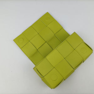 Pre-owned Bottega Veneta CASSETTE Green lambskin  shoulderbag | stylenewstar
