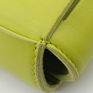 Pre-owned Bottega Veneta CASSETTE Green lambskin  shoulderbag | stylenewstar