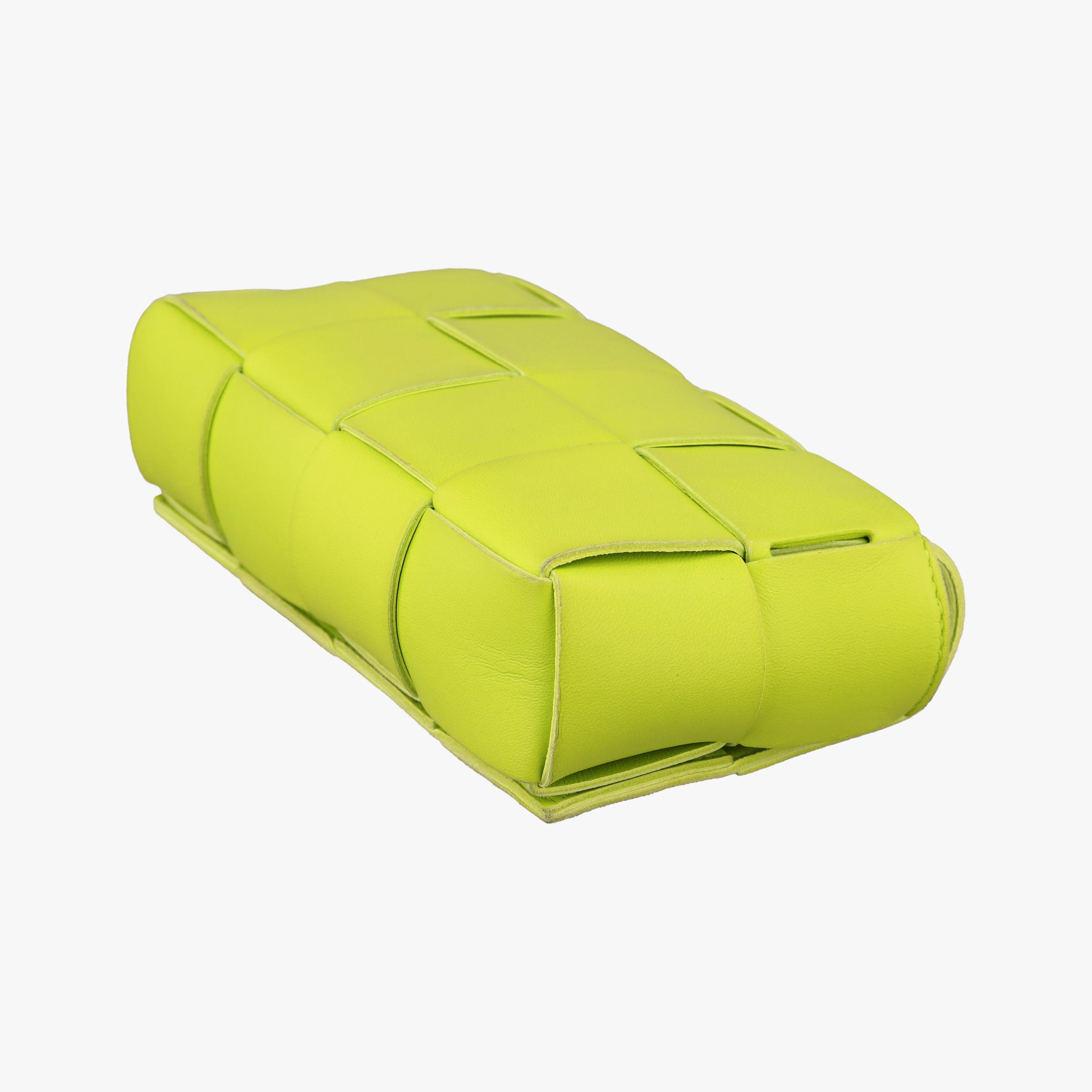 Pre-owned Bottega Veneta CASSETTE Green lambskin  shoulderbag | stylenewstar