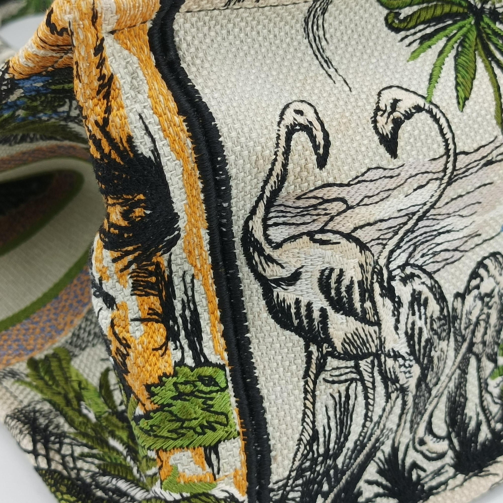 Vintage Christian Dior Book Tote Green Jacquard  handbag | stylenewstar