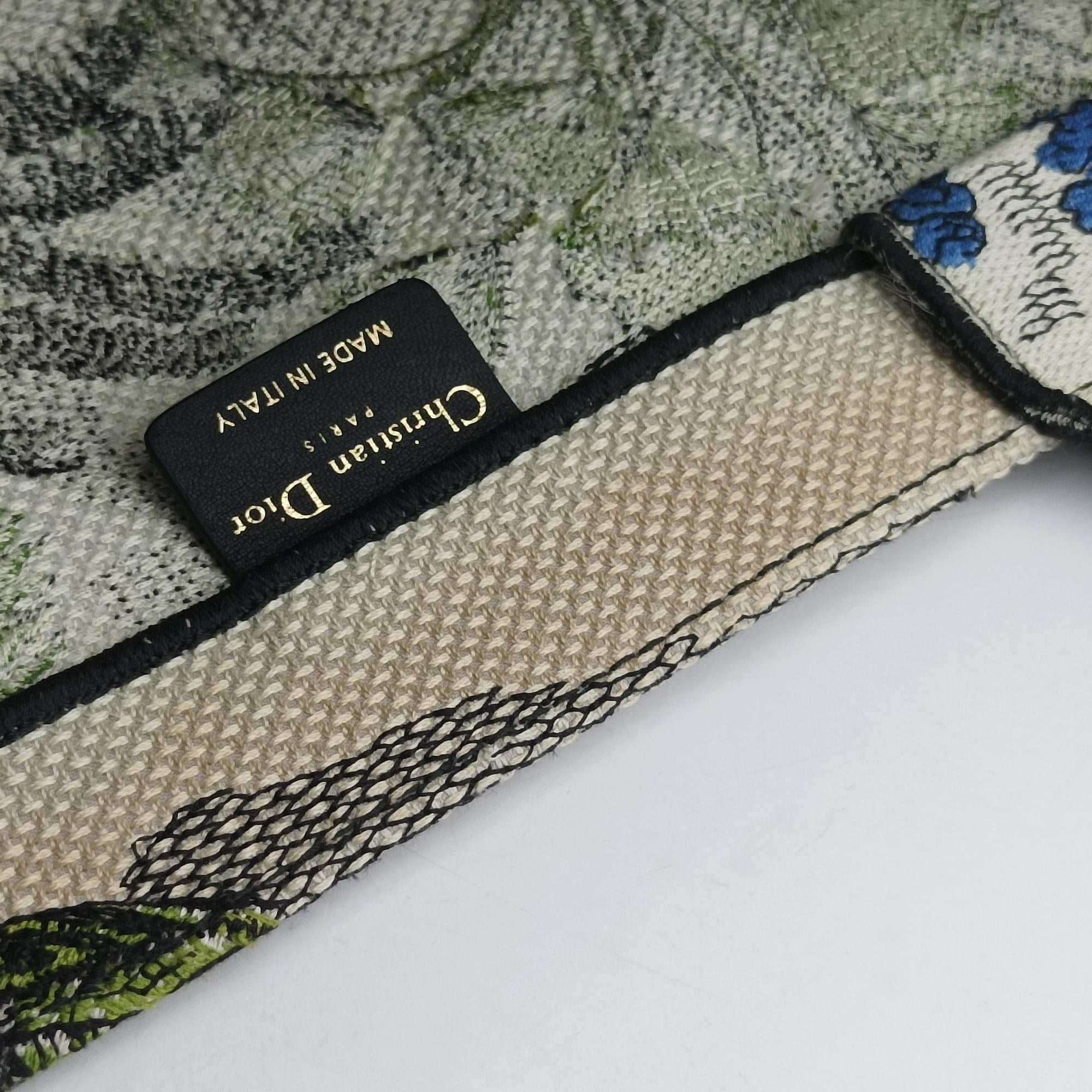 Vintage Christian Dior Book Tote Green Jacquard  handbag | stylenewstar