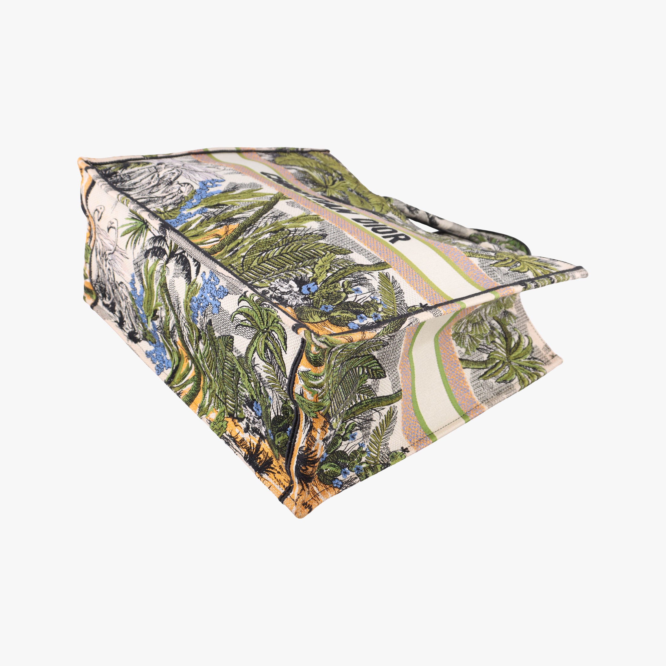 Vintage Christian Dior Book Tote Green Jacquard  handbag | stylenewstar