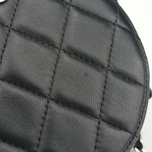 Pre-owned Chanel Matelasse Round Black lambskin AP0245 shoulderbag | stylenewstar
