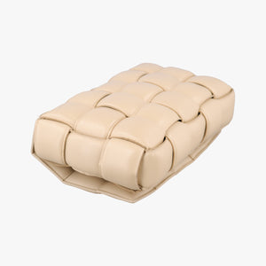 Pre-owned Bottega Veneta Padded CASSETTE Beige lambskin  shoulderbag | stylenewstar