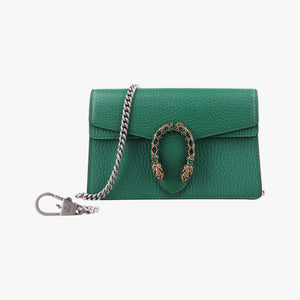 Pre-owned Gucci Dionysus Green Leather 476432 shoulderbag | stylenewstar