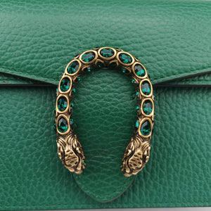 Pre-owned Gucci Dionysus Green Leather 476432 shoulderbag | stylenewstar
