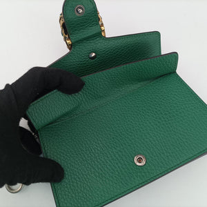 Pre-owned Gucci Dionysus Green Leather 476432 shoulderbag | stylenewstar