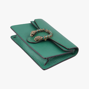 Pre-owned Gucci Dionysus Green Leather 476432 shoulderbag | stylenewstar